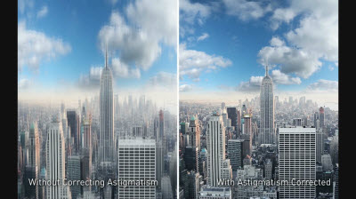 Astigmatism-Graphic-Buildings-only-showing-with-and-without-correcting-astig